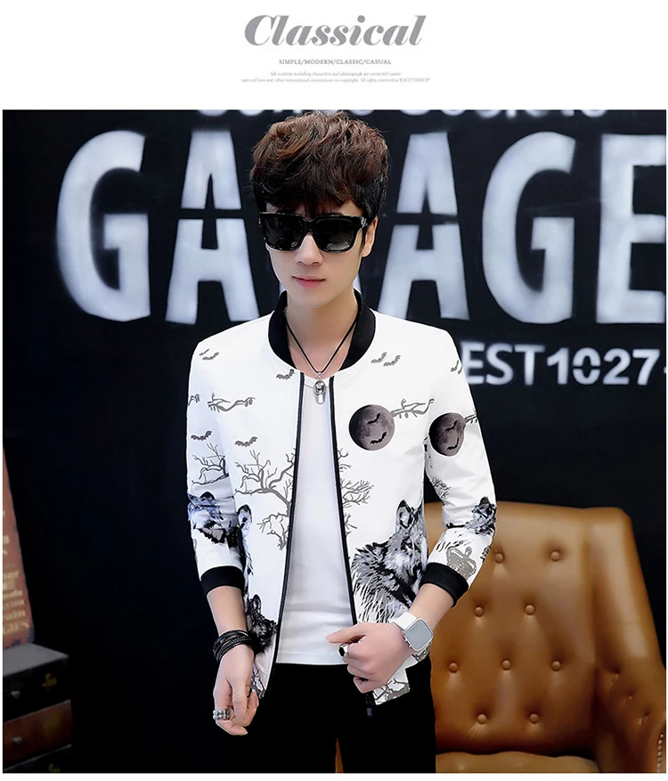 Spring Autumn New Mens Jacket Korean Slim Fit Lapel Print European Station  Youth Trendy Designer Coat From Lwq1998, $35.99