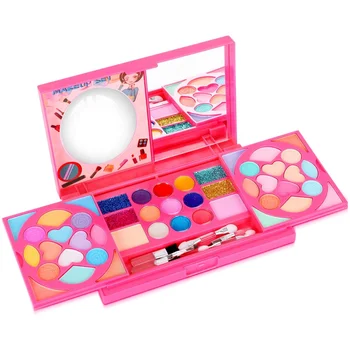 Newest Children's Makeup Toys Safe Non-toxic Washable Mirror Eyeshadow Tray Christmas Gifts