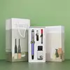 Stylo plume violet + accessoires plume apparente