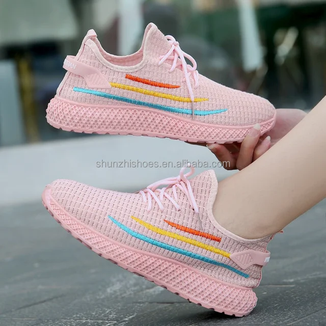Women's Luxury High-Top Casual Sneakers Korean Style Fly Knit Upper Material for Height Increasing