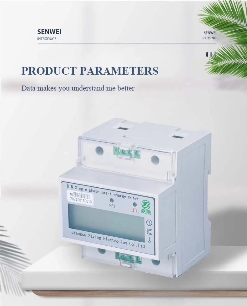 Wifi Electricity Meter Smart Energy Meter Digital Meter 5(60)a Single