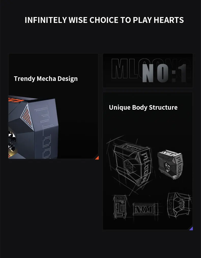 MLOONG Desktop Casing Computer Case ITX MATX Computer Case Mid Tower Cube Computer Case