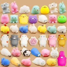 Kids Stress relief mini cute kawaiiTPR Slow Rising Rubber Mochi Squeeze  animals  Silicone Anti Stress Squishy  fidget Toys