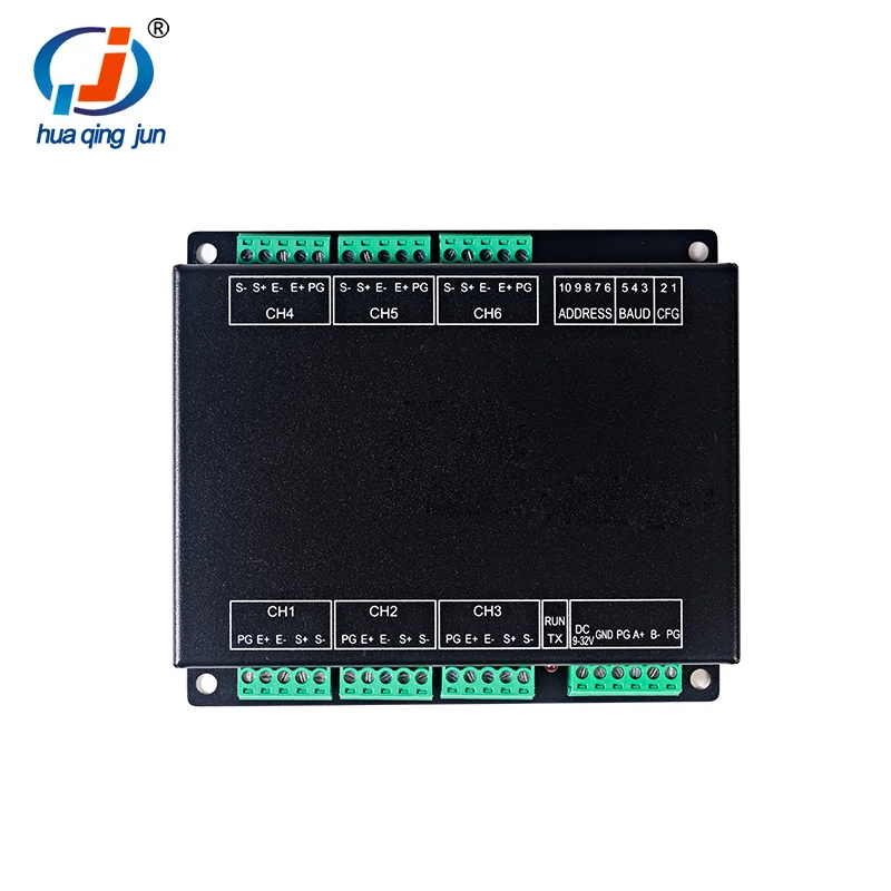 Huaqingjun 6-Channel Fully Isolated Weighing Transmitter RS485 Communication High Precision Digital Module for Load Cell