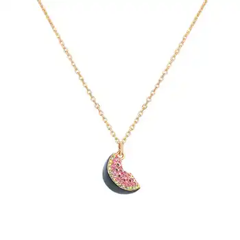 Red watermelon sweet stainless steel Stainless steel 18k gold-plated custom Arabic calligraphy necklace