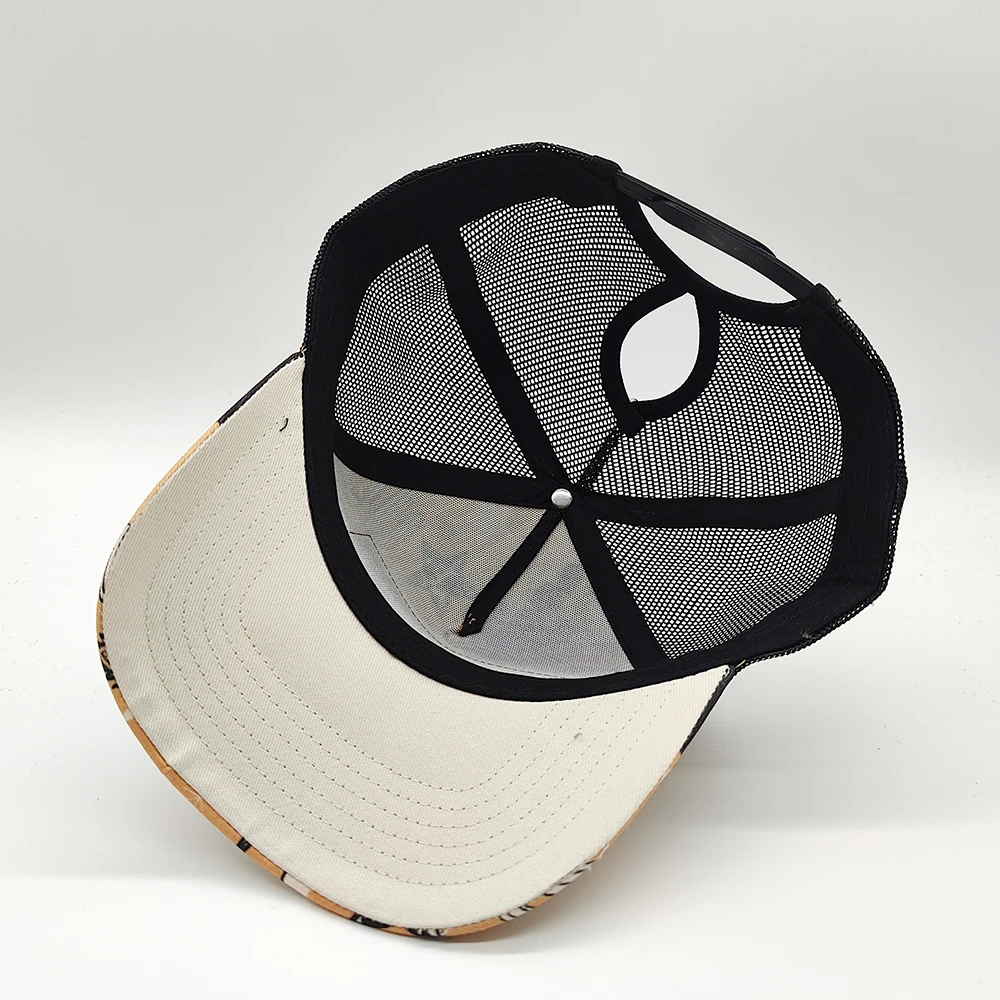 12 Pack Laser Vented Trucker Mesh Hat - Curved Bill, Adjustable, 6-Pan – Bandanas Wholesale