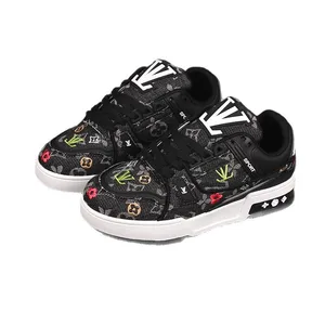 2026 New Trendy Unisex Canvas Sneakers Men's Embroidered Print Sports Shoes Casual Fashion Trendy for Winter for Couples