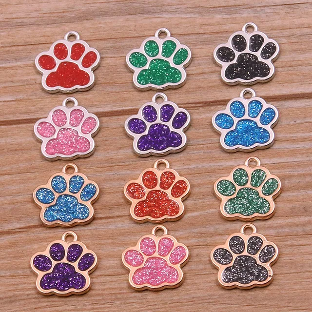 Children's 6 Color 16x17mm KC Gold White Animal Dog Bear Cat Claw Alloy Charm Pendant Accessories