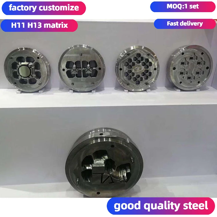 Customized Architectural Aluminum Extrusion Profile Multi-void Multiple Cavities matrix Die H13 Steel Mould