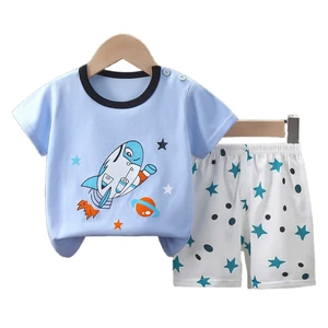 Children's Clothing T-Shirt Short-Sleeved Summer Cotton Suit Female Treasure Summer Shorts Baby Clothes Boys Clothing Sets