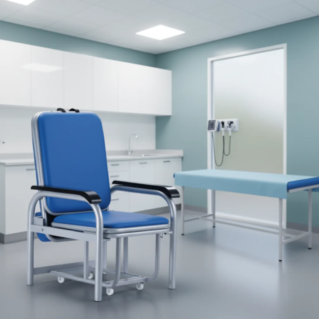 Durable Metal Foldable Nursing Chair for Hospitals Infusion Chair for Medical Attendants & Patients Comfortable Bed for Patients 5