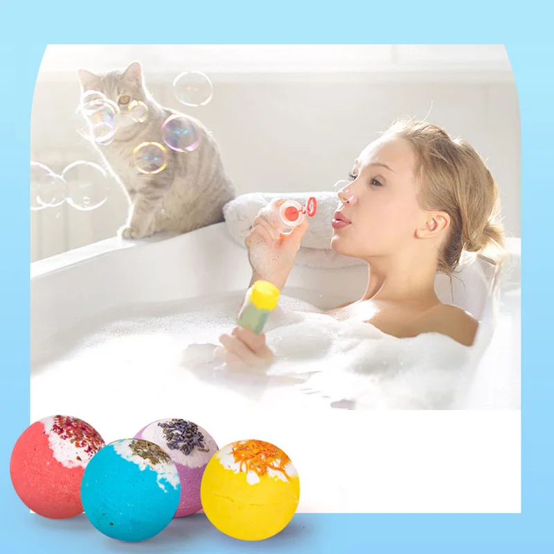 Экстракт растительной эссенции банный шар спа расслабляет тело и увлажняет кожу в различных цветах ароматах