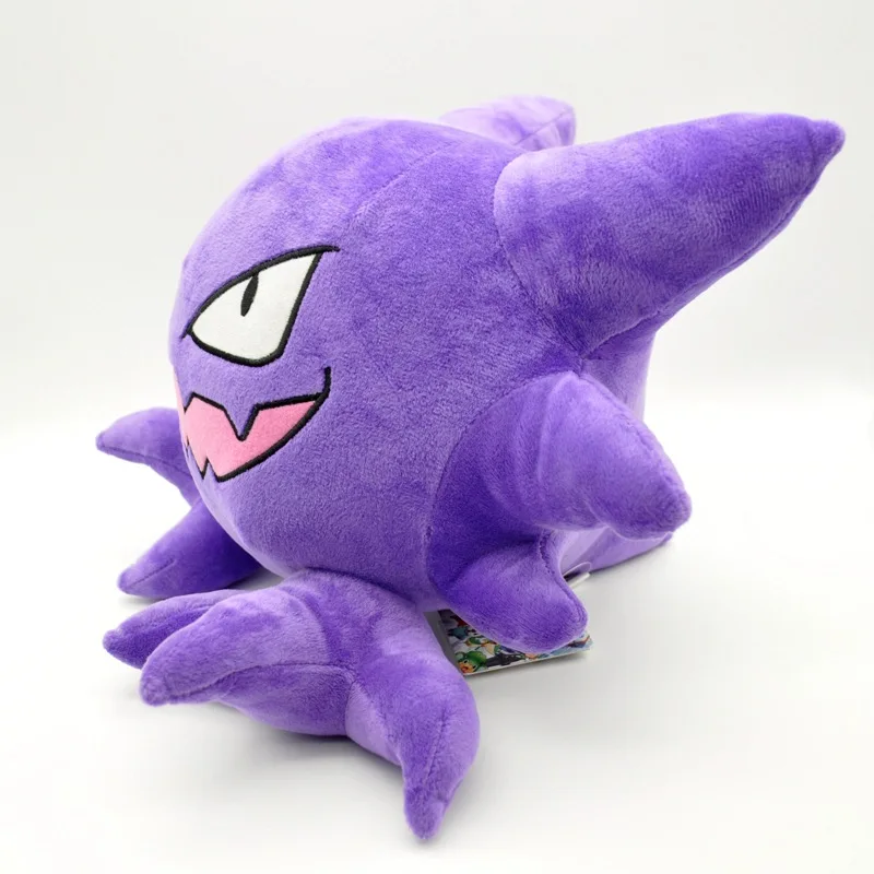 Oficial pokemon gengar roxo dos desenhos animados brinquedo de pelúcia  boneca de alta qualidade presentes de natal para crianças 27cm