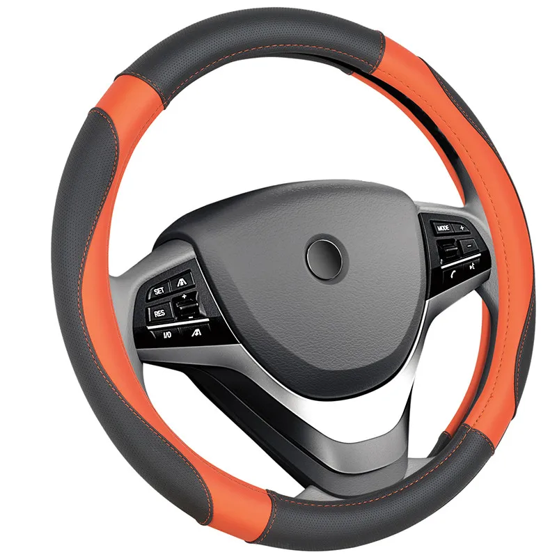 Manufacturer Universal 38 Cm 15" New Stylish Wholesale Genuine Leather Antislip Car Steering