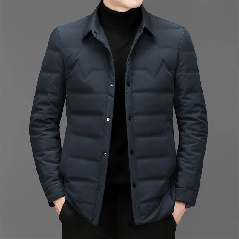 Men's Lightweight Down Jacket For Winter Warm Casual Style_voghion.com