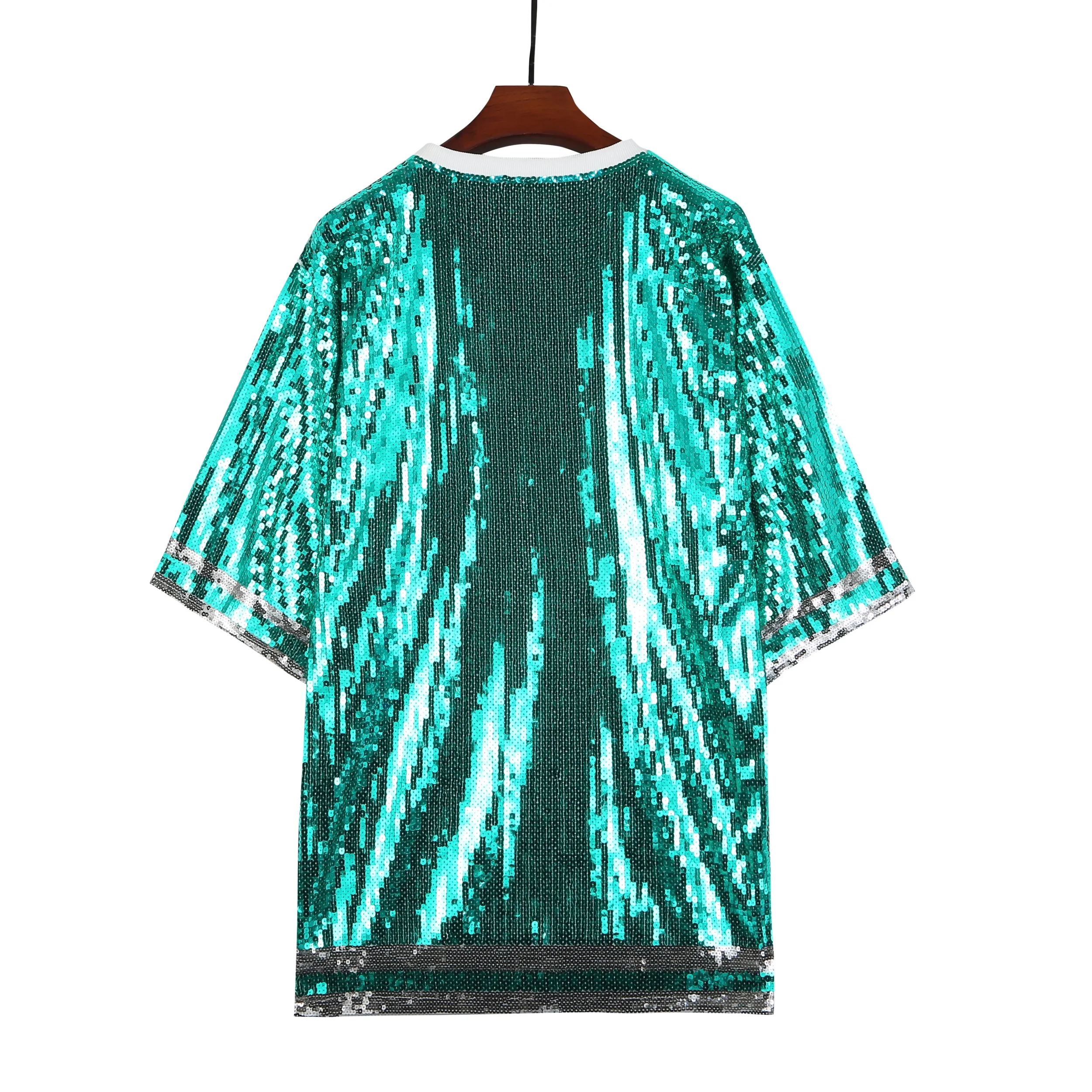 sequin jersey dress Black & Gold Full – Queen of Sparkles adding a touch of sporty flair to the glamorous design Orange Game Double Zero Sequin