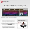 GK715 Black Mixed Backlight Brown Switch 104 Keys ABS