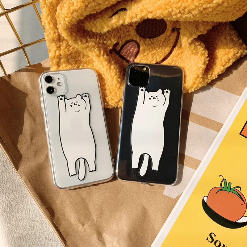 Cat Design Print Phone Case For Iphone 14 Plus 13 12 11 Pro Max X Mobile  Shell Cartoon Painting Simple Design For Tpu Casing - Buy Cartoon Painting  Tpu Case For Iphone