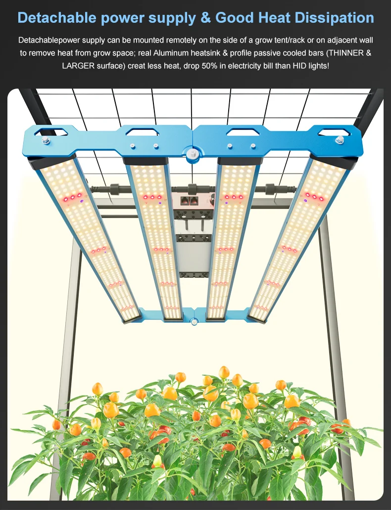Description Picture 6 of itemKingBrite P55 320W LM301H EVO+OSR (660nm+730nm)+UV LED Grow Light Bar For 2 x 4 ft Or 3X3 ft Tent