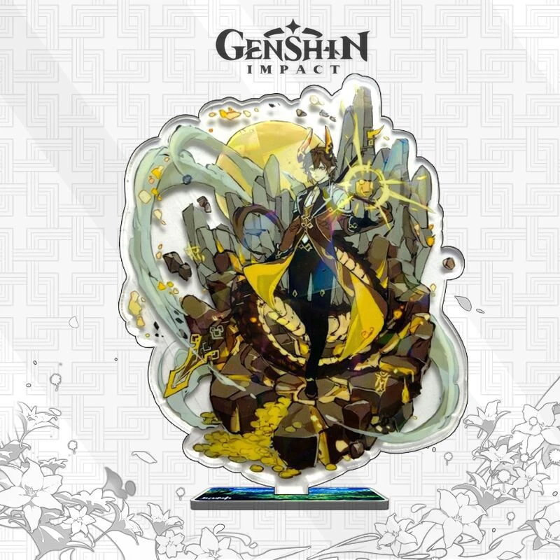 narukami Genshin Impact, set di figure in acrilico e portachiavi per