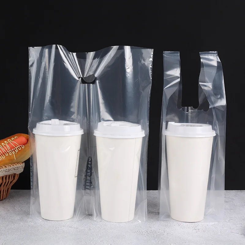 Food Takeout Packaging Plastic Bag Takeaway Packaging Bag Fast Food Beverage Packaging