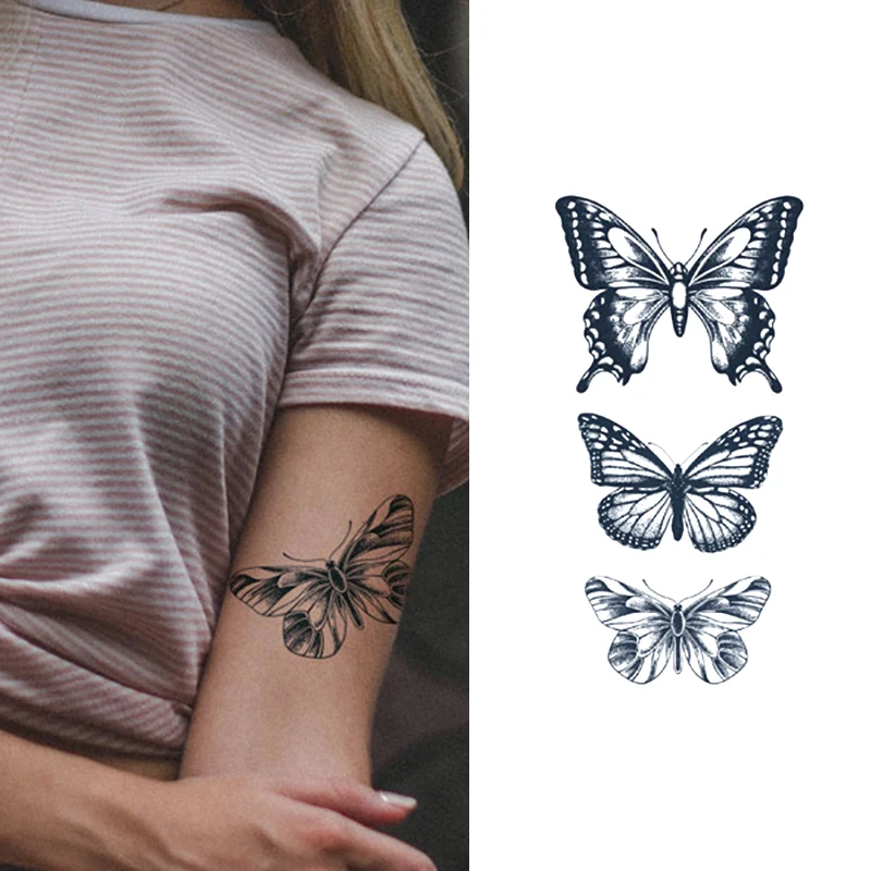 Temporary Tattoo 3D Butterfly Tattoo Stickers Size 105x6CM  1PC   Amazonin Beauty
