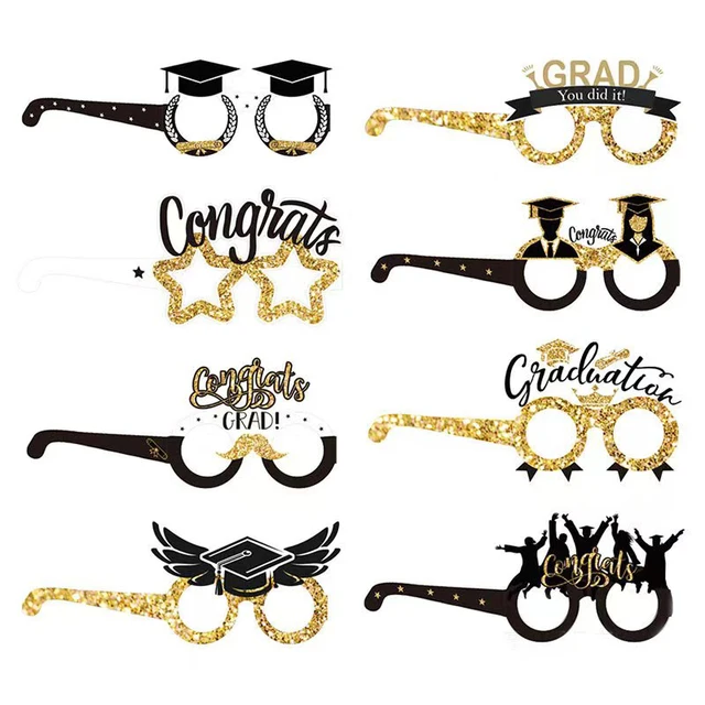 2024 New Paper Eyeglasses Party Supplies Holiday Party Photo Funny Glasses Graduation Season Eyeglasses Eye Frame Supplies