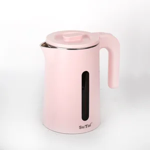 Small Kitchen & Home & Hotel Appliances Double Layers 1500w 1.8L Electric Kettle Thermos #201 Stainless Steel with LED Display