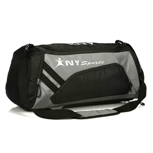 2026 New Custom Logo Black Outdoor Soccer Basketball Travel Sports Duffle Bags Mens Gym Fitness Training Gym Bag Duffel Bag