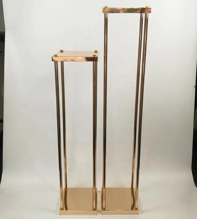 Лидер продаж, золотая металлическая подставка для цветов, центральные части свадебного стола