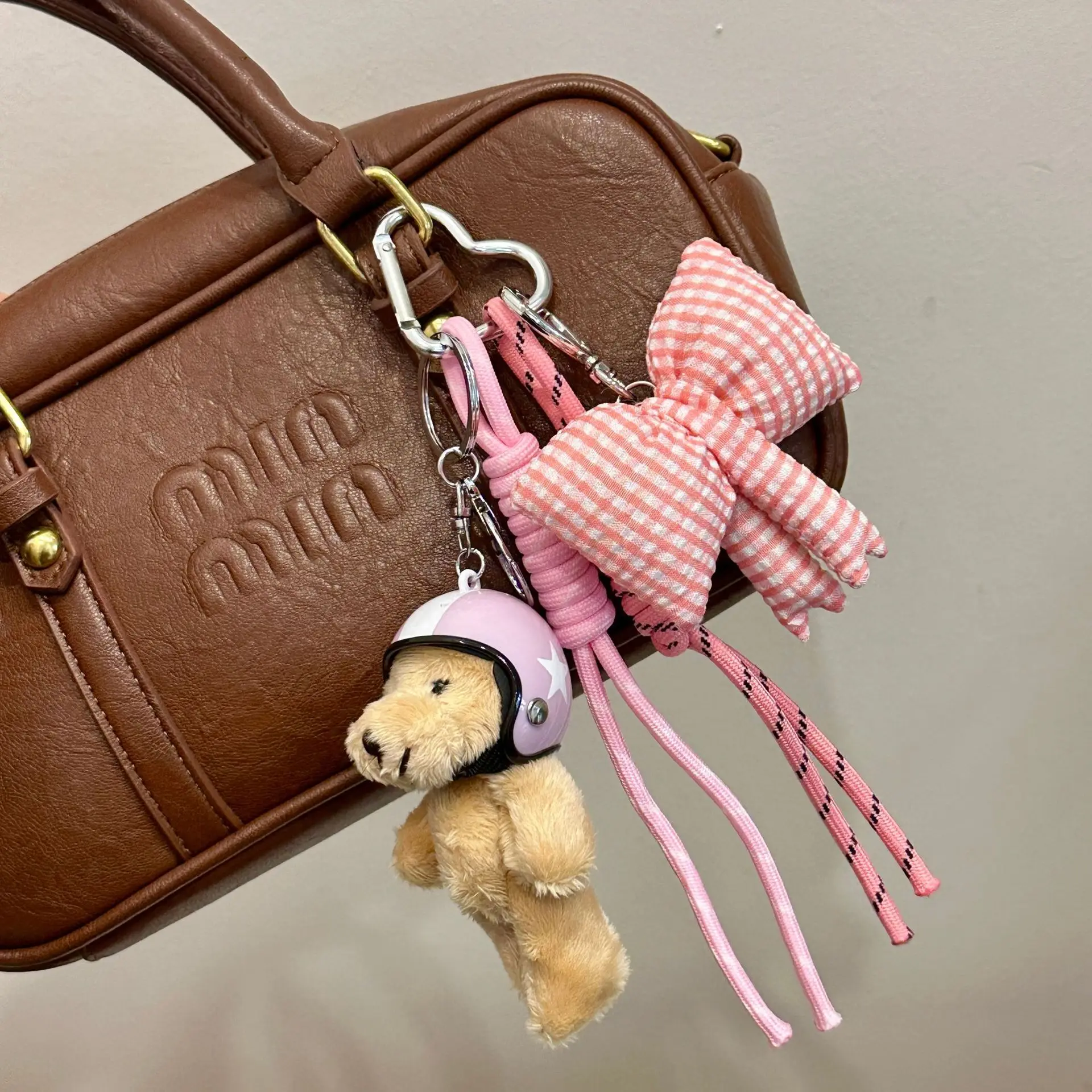 Portachiavi A Forma Di Orso Pilota In Peluche, Carino E Morbido: Decorazione Per Borse, Chiavi O Zaino