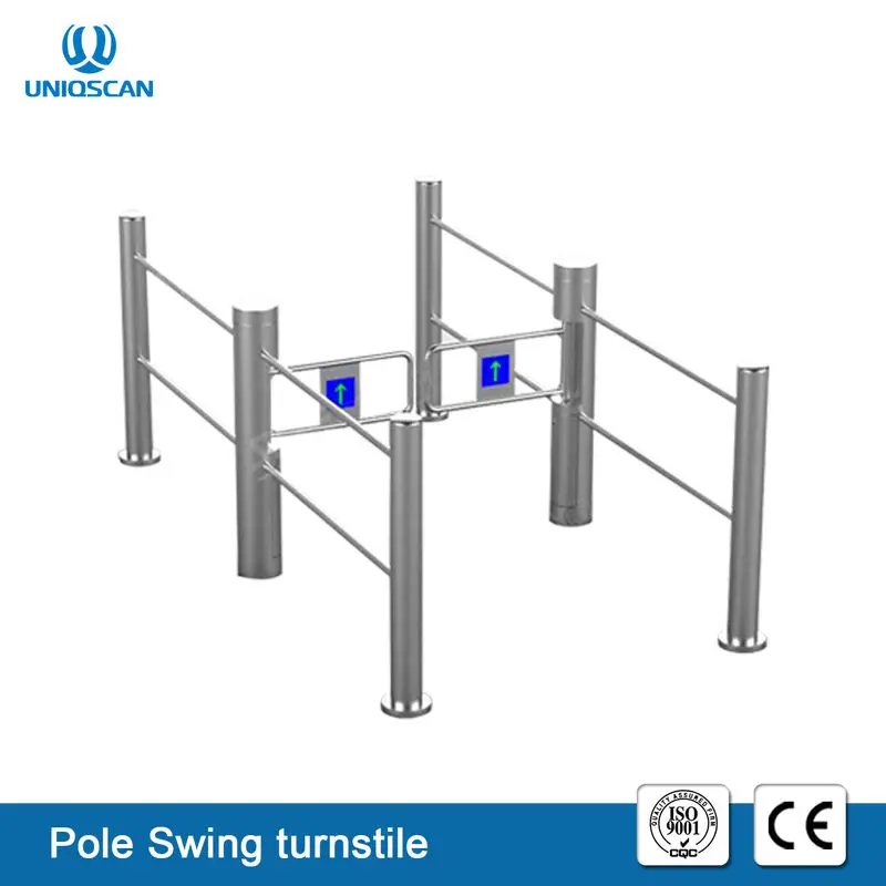 1.8mm Single Motor Flap Barrier Access Control System Swing Gate Turnstile