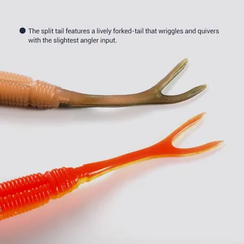 NOEBY 12.5cm 7.5g Pin Tail Fluke Fishing Soft Worms Lure , Soft Plastic Bass Lure Split Tail Bait – Soft Lure – view 4