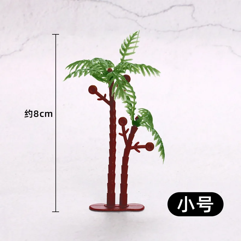 Funshowcase Triplett-Kokospalmen Deko – 26 Cm Hoch, Kunststoff, Für Aquarium, Terrarium, Diorama & Kuchen