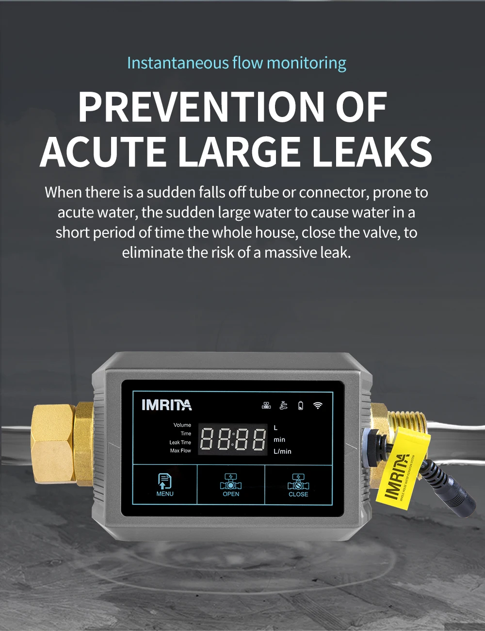 Smart Wifi Wireless Pipe Auto Shut Off Valve Water Leak Detect Alarm Sensor Water Leakage Detector De Fugas De Agua for Home