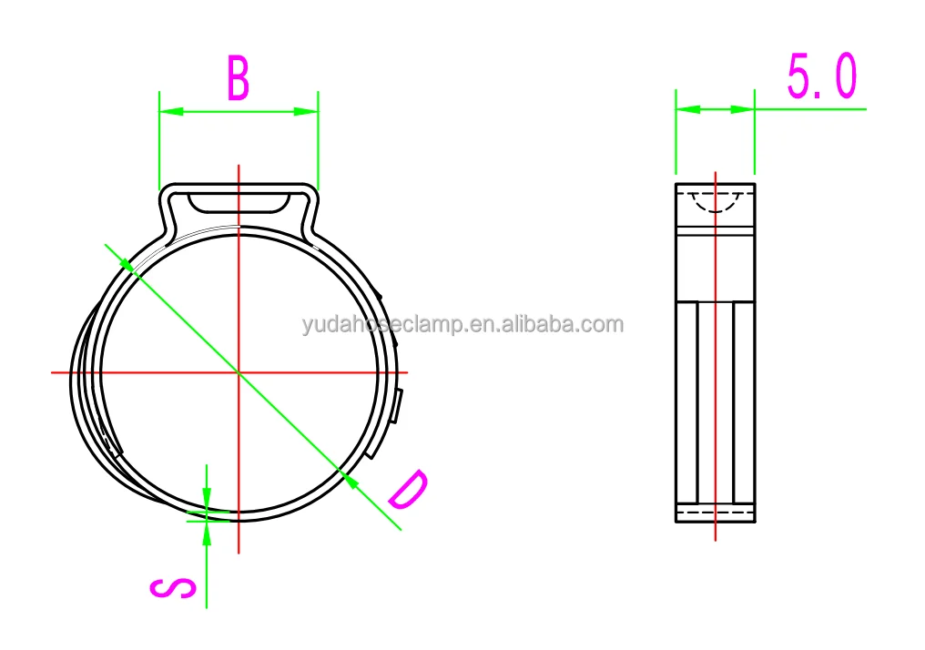 Single Ear Hose Clamp Buy Single Ear Hose Clamp,Small Diameter Hose