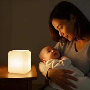 Waterproof 16 RGB Color 4 Lighting LED Cube Mood Lamp Rechargeable Cubes Bedside Light with Remote Control AC Power Supply