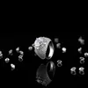 White-silver-moissanite