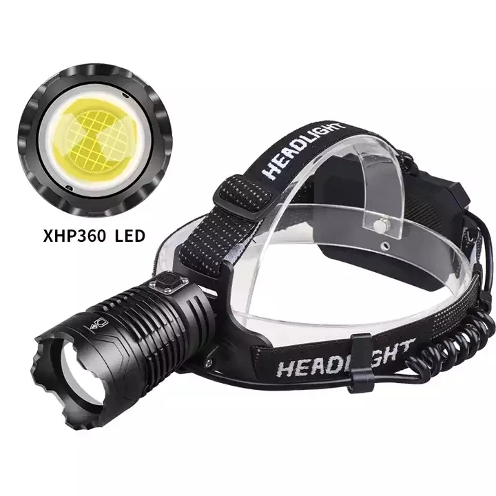 強力ヘッドライトLED xhp360 超高出力 XHP360 ヘッドランプ強力な釣り COB ヘッド懐中電灯超高輝度