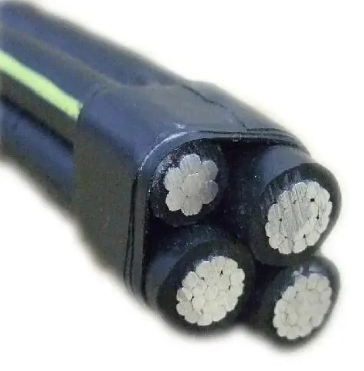 Aluminum core overhead cable10/16/25/30/50mm2 outdoor twisted cable ABC overhead bundled cable wire