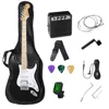 Chitarra elettrica nera (SSH) con set di amplificatori da 5 W