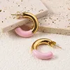 Oil drip C shape-pink