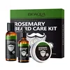 Set da tre pezzi per la cura della barba con estratto vegetale di rosmarino