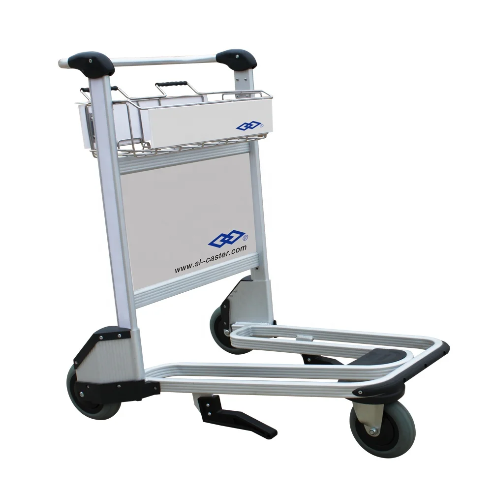 Airport stainless steel luggage hand trolley