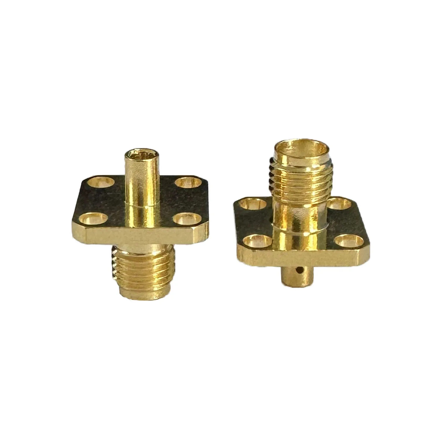 product high performance sma kfb2 coaxial connector rf copper gold plated sma female flange connector crimp rg405 cable-1