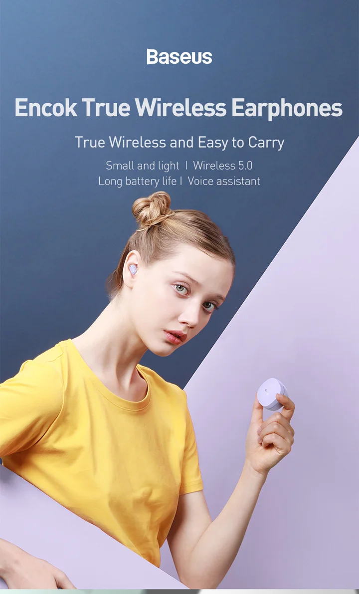 WM01 Encok TWS True Wireless In-ear Headset  (Bean-shaped Mini Version)