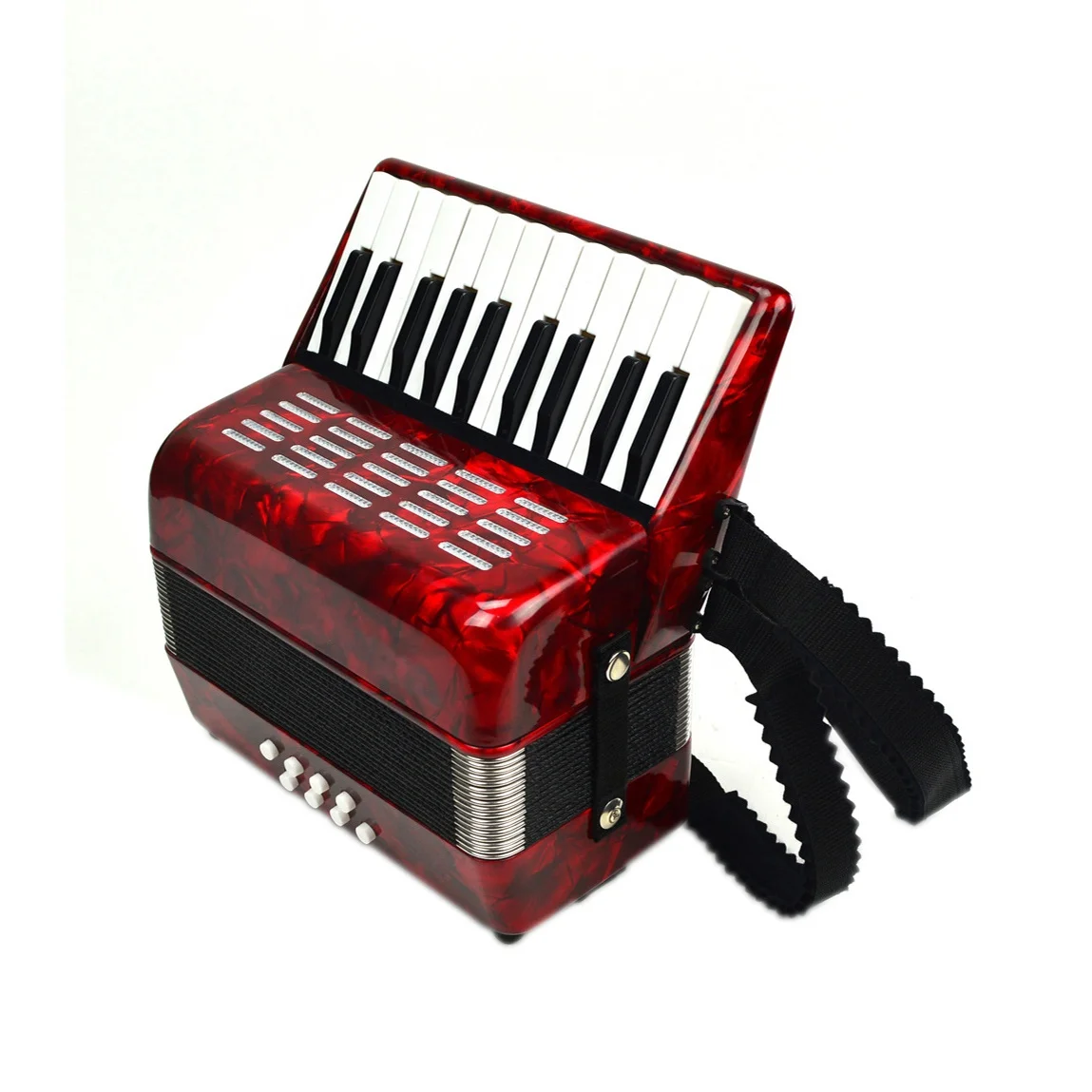 Seasound OEM 22-Key Wood Student Piano Keyboard JP2208 8 Bass Accordion Chromatic Instrument