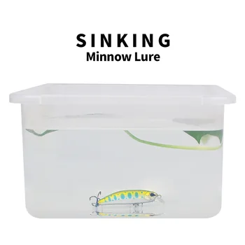 Hot Sale 5cm 7cm Sinking Minnow Plastic Fishing Lure 3D Painted Wholesale Artificial Bait Jigging Lure Made of Steel and ABS – Metal Jig – view 5
