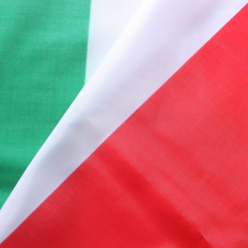 Red Green White Color Semi-elastic Polyester Pongee Fabric for Iran Flag Italy Flag Mexico Flag