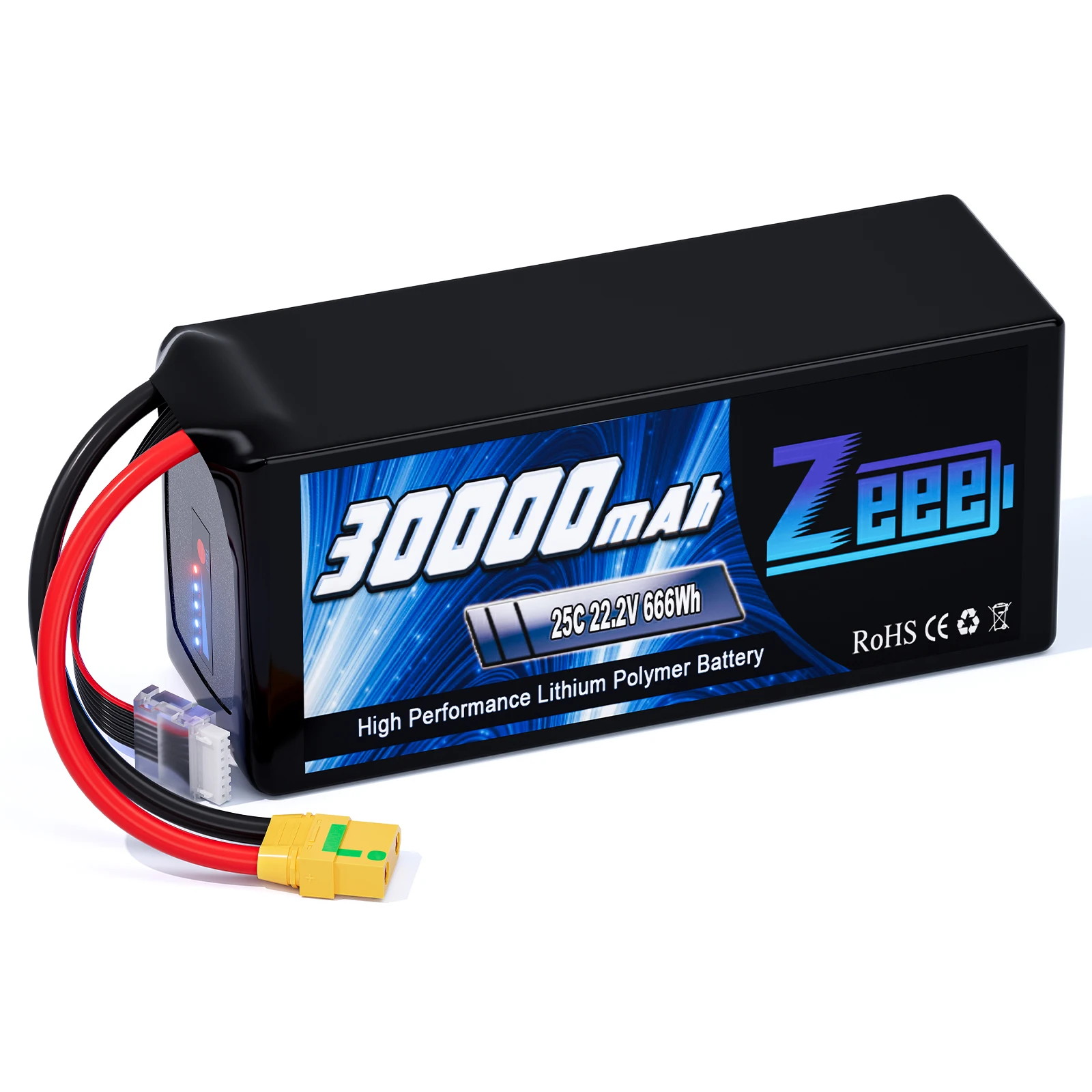 Zeee Fpv Lipo Battery 25c Drone Battery 30000mah/22000mah 22.2v Lipo Battery For Agriculture Multi-rotor Fpv Drone /aircraft